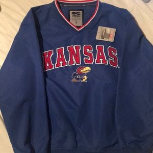 NWT University of Kansas vintage windbreaker small